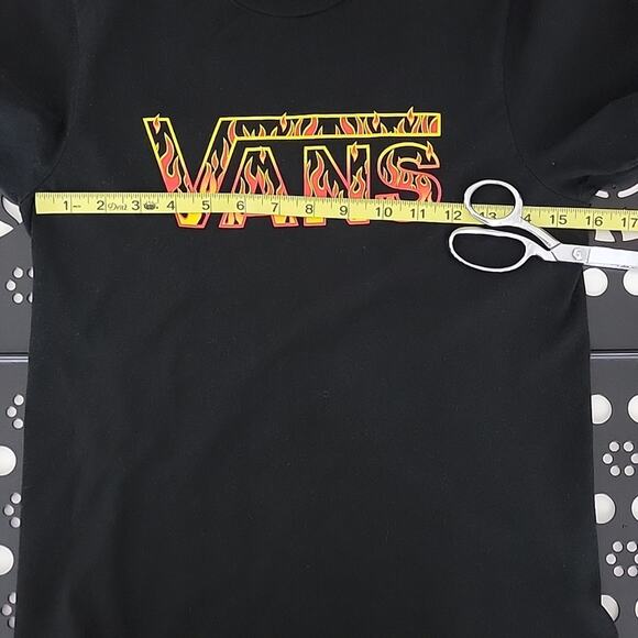 Vans Fire Flame Logo Black Graphic T-Shirt Youth Medium - Picture 7 of 8